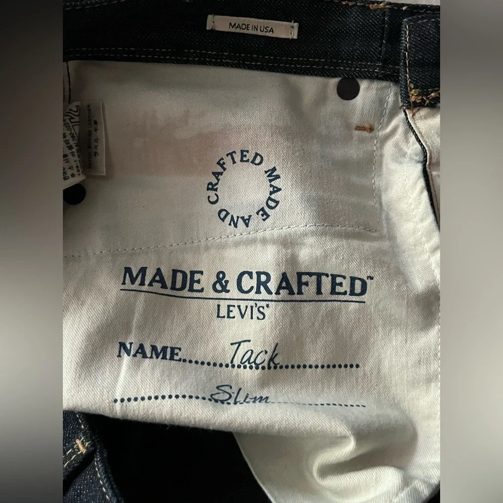 Levi’s Made & Crafted Tack slim rigid jeans size 30 like new - Picture 11 of 15